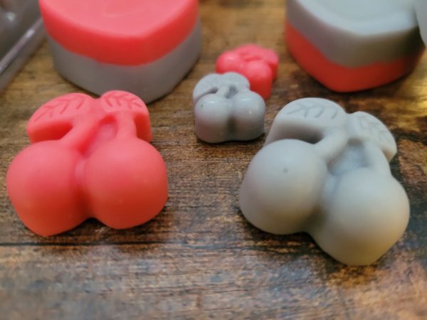 cherry and heart shaped wax melts