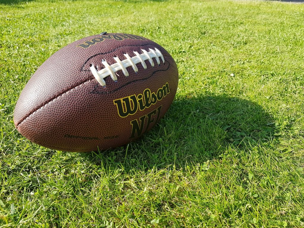 football in grass