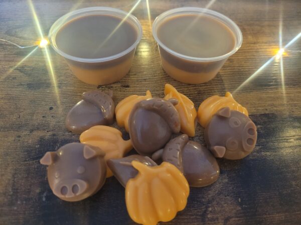 brown and orange wax melts