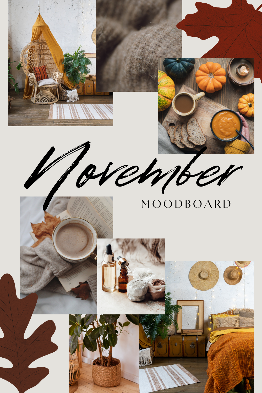 November mood board collage