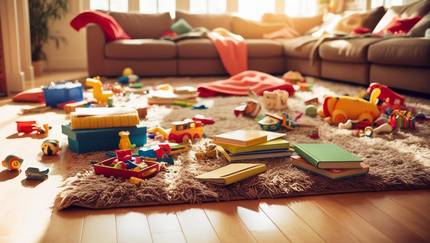 messy living room