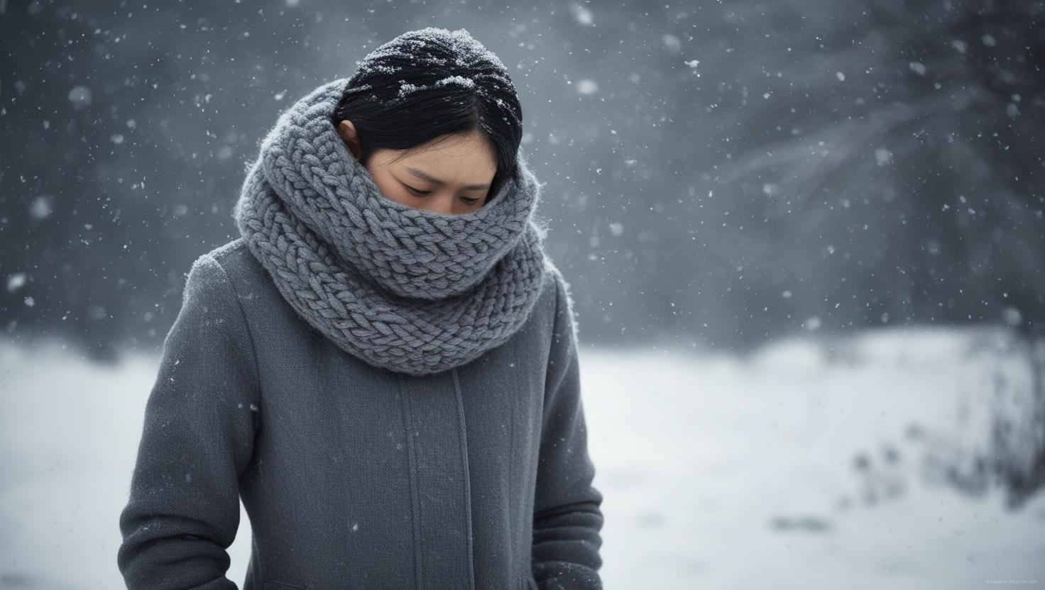 lady in snow