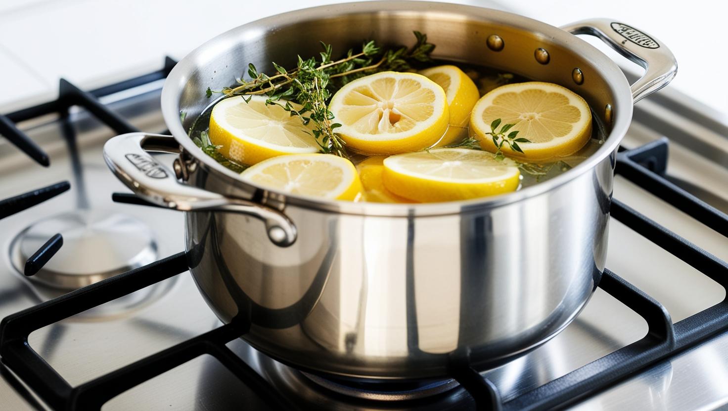 simmer pot with lemons and thyme