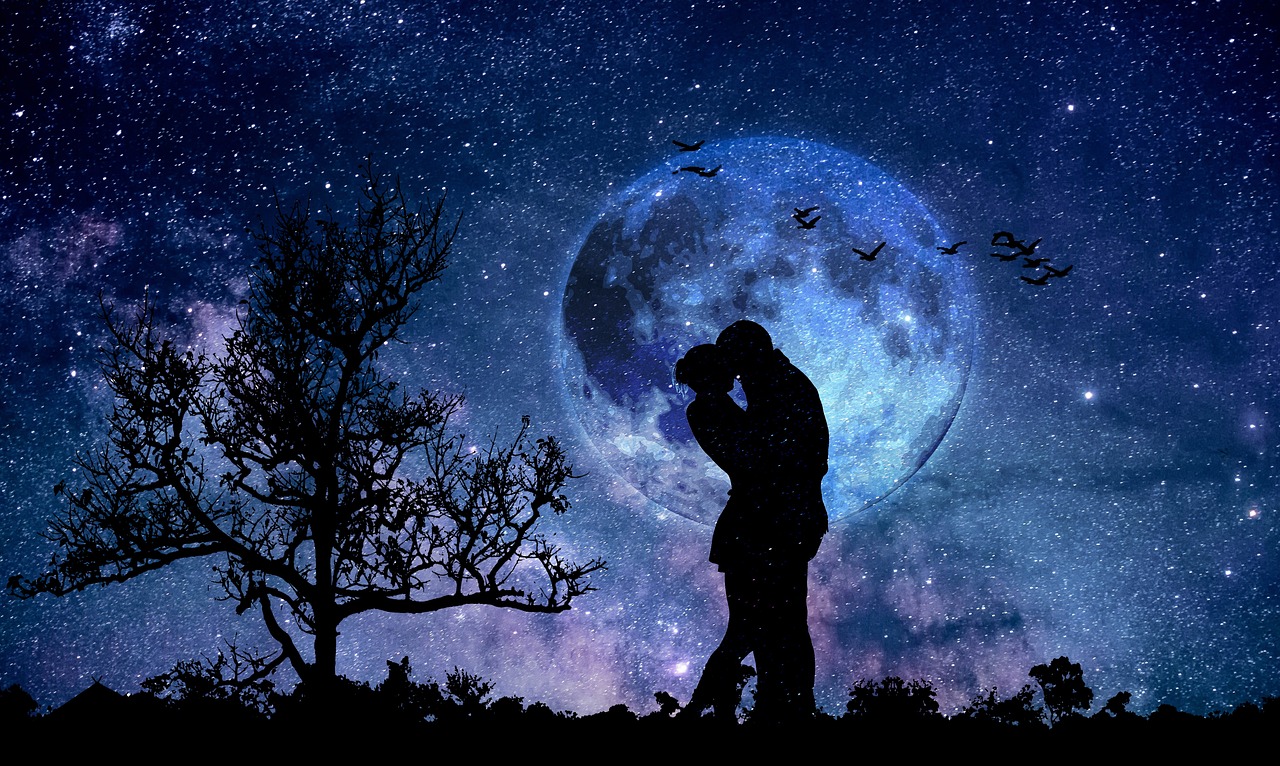 couple in moonlight