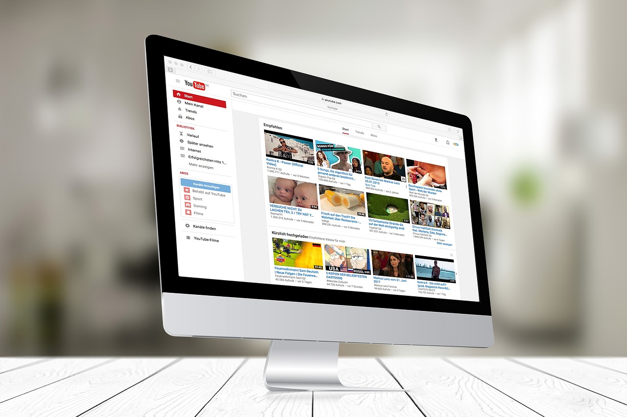 youtube screen