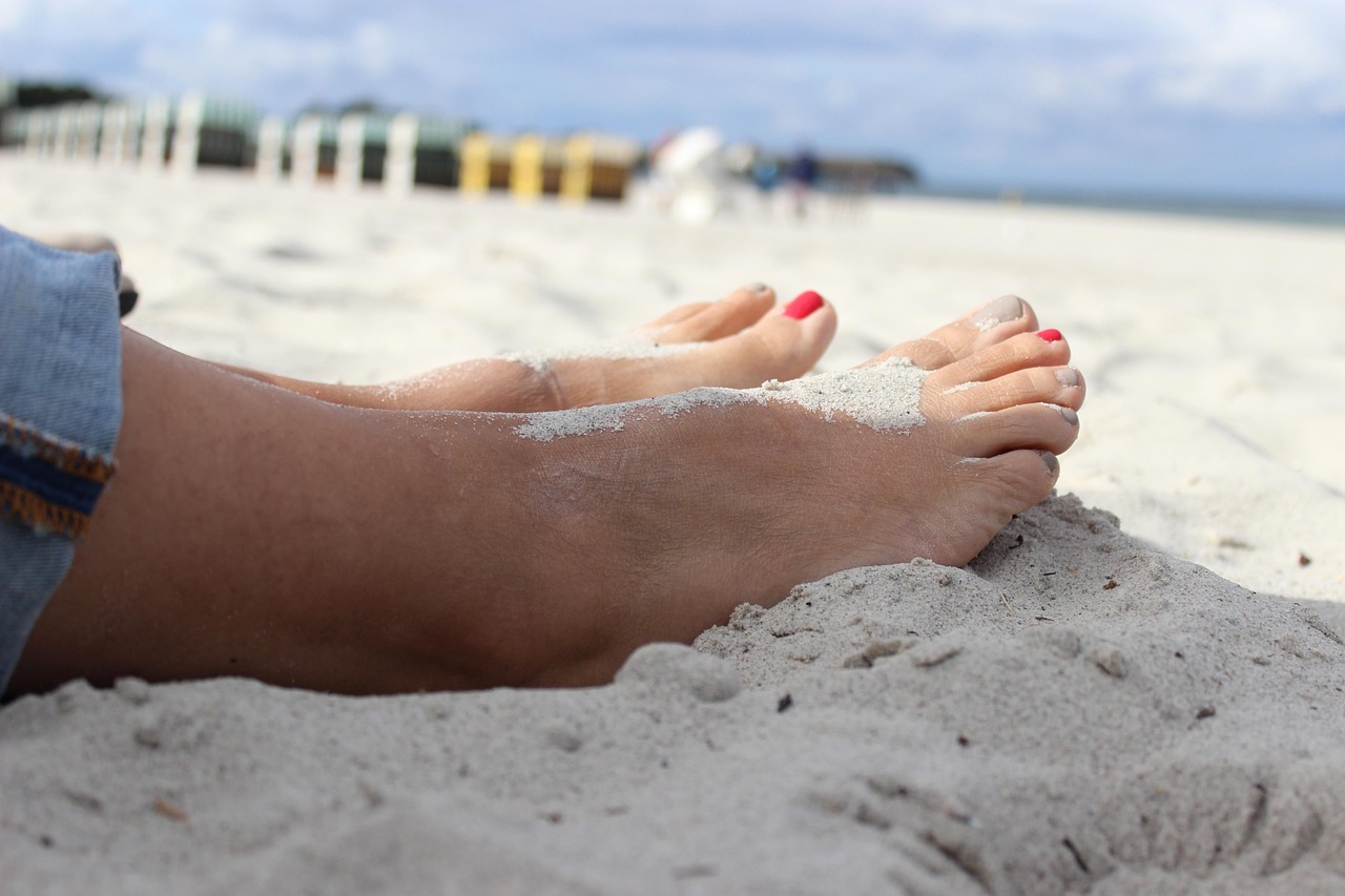 feet in the sand