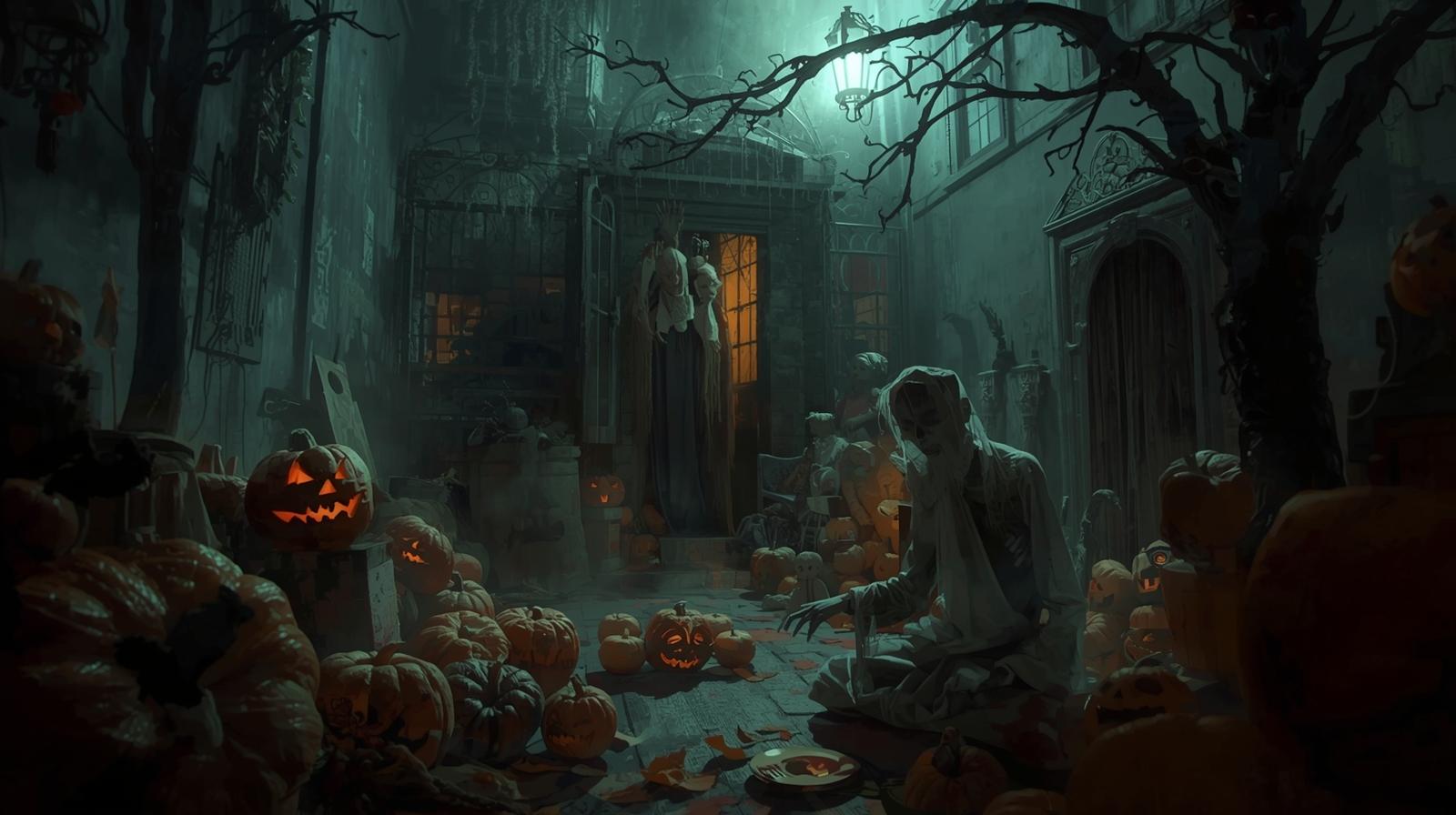 dark Halloween night