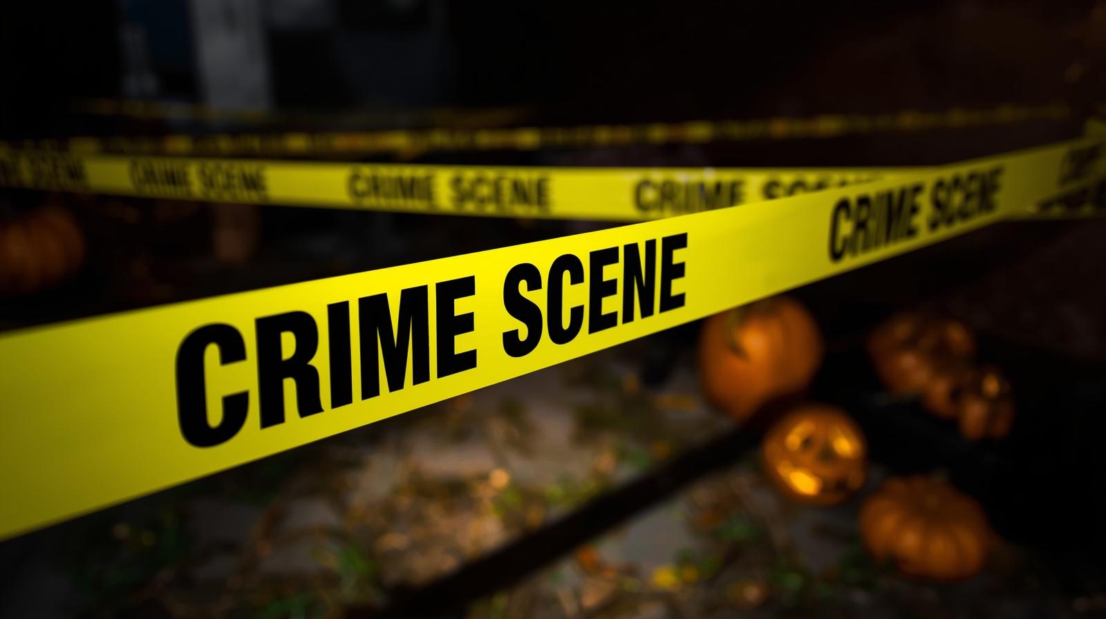 Halloween crime scene