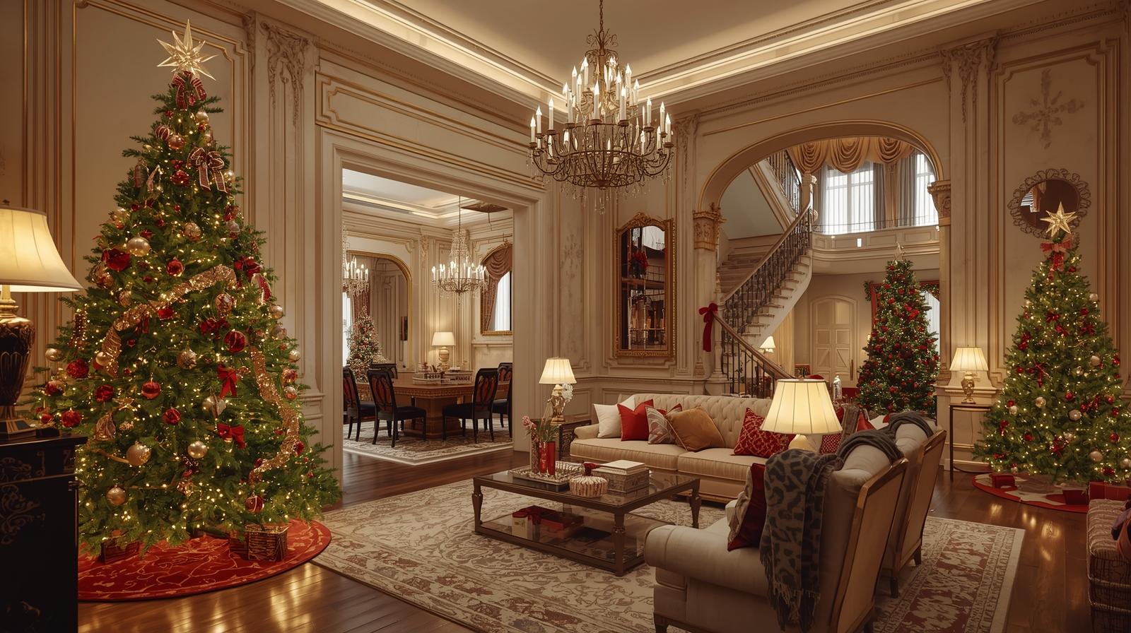 home decorated for Christmas