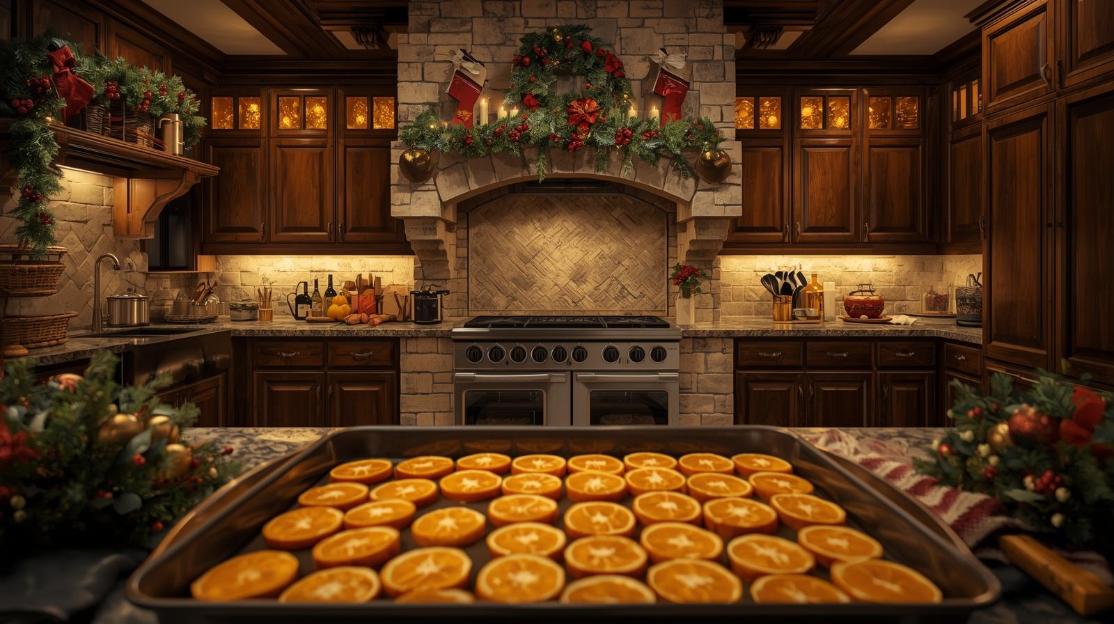 drying orange slices