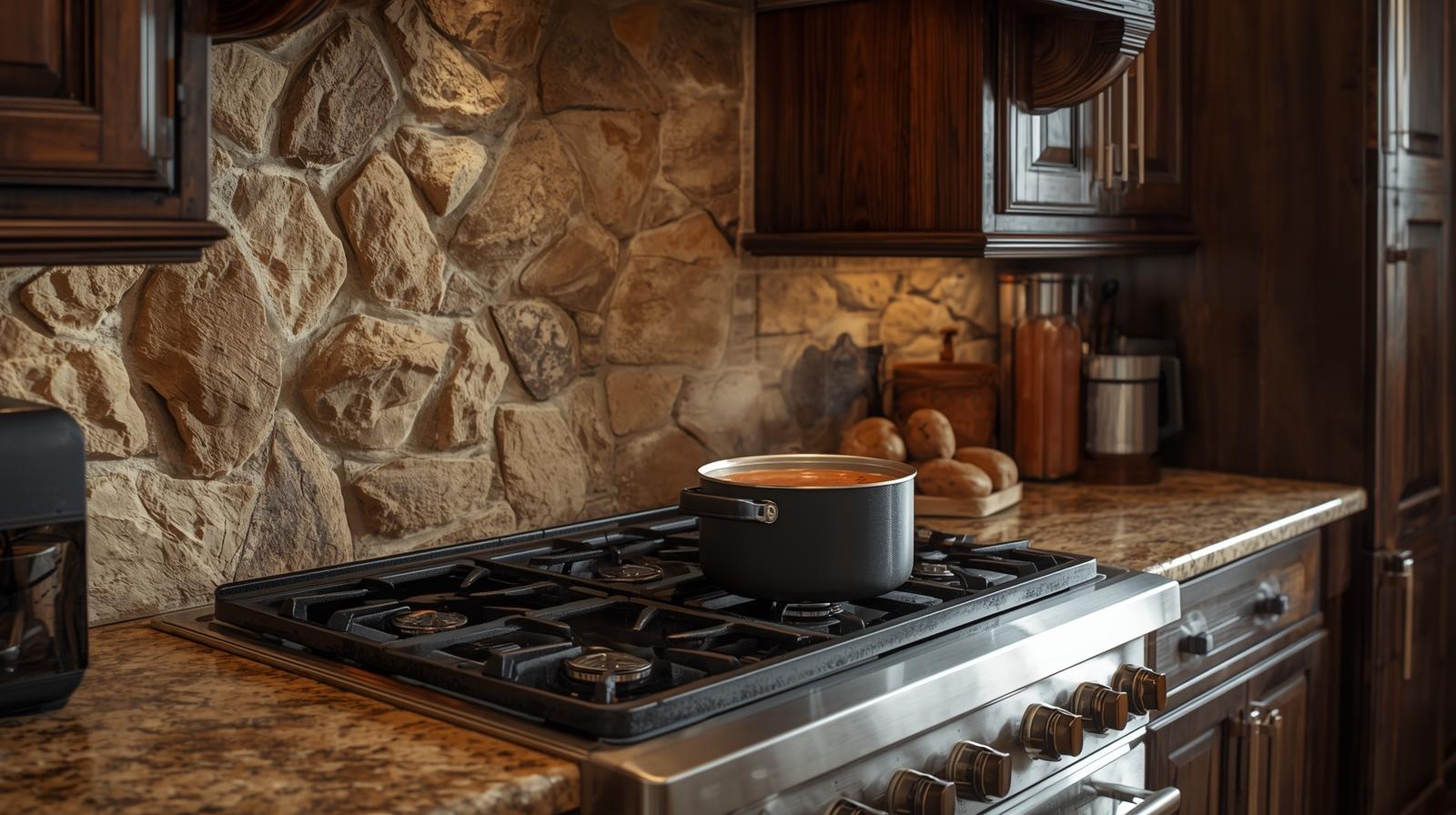 soup simmering on cooktop