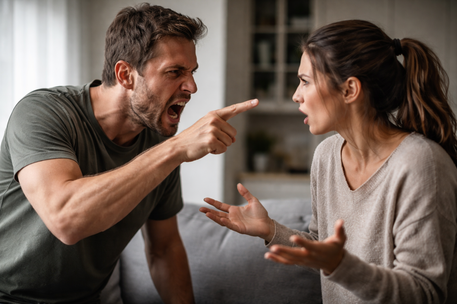 couple in a domestic dispute