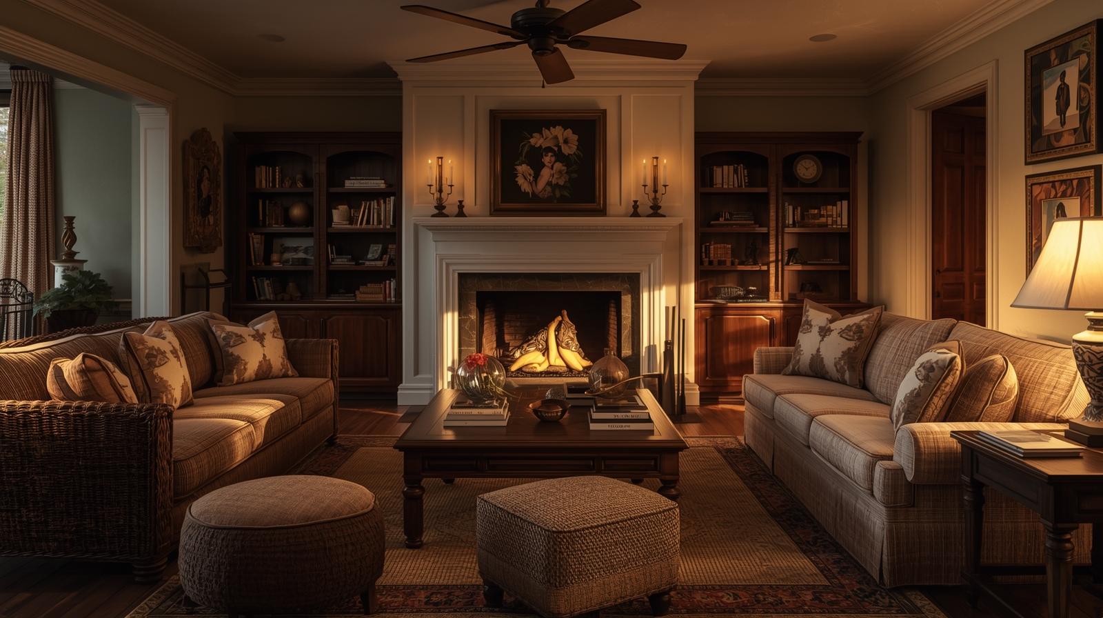 serene country living room
