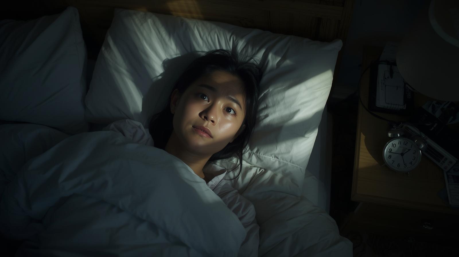 woman who cannot sleep