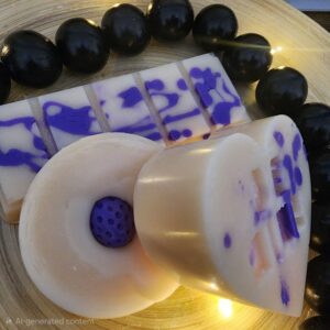 beautiful white and purple swirled wax melts