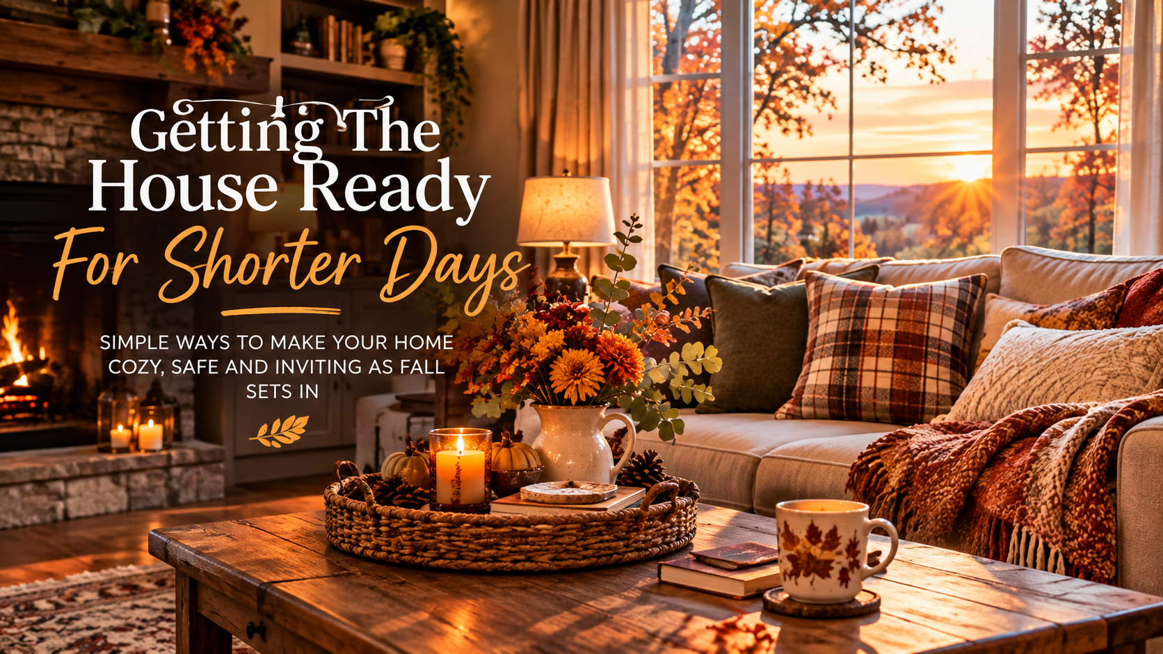 fall-themed living room